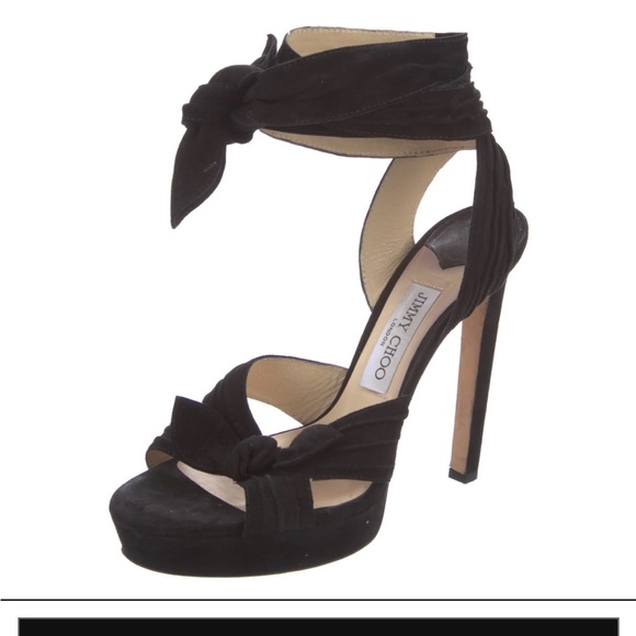 Jimmy Choo Black Platform Heels - Picture 1 of 6